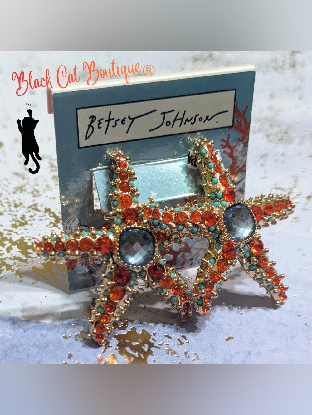 🪸Betsey Johnson Sirens Cove Collection Starfish Earrings 🪸